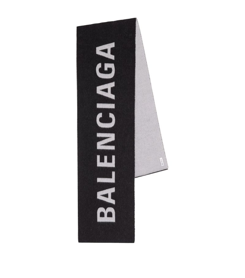 Balenciaga Balenciaga Wool Logo Scarf