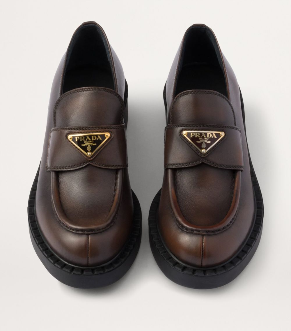 Prada Prada Leather Loafers 50