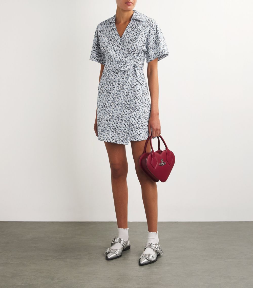 Ganni Ganni Floral Wrap Shirt Dress