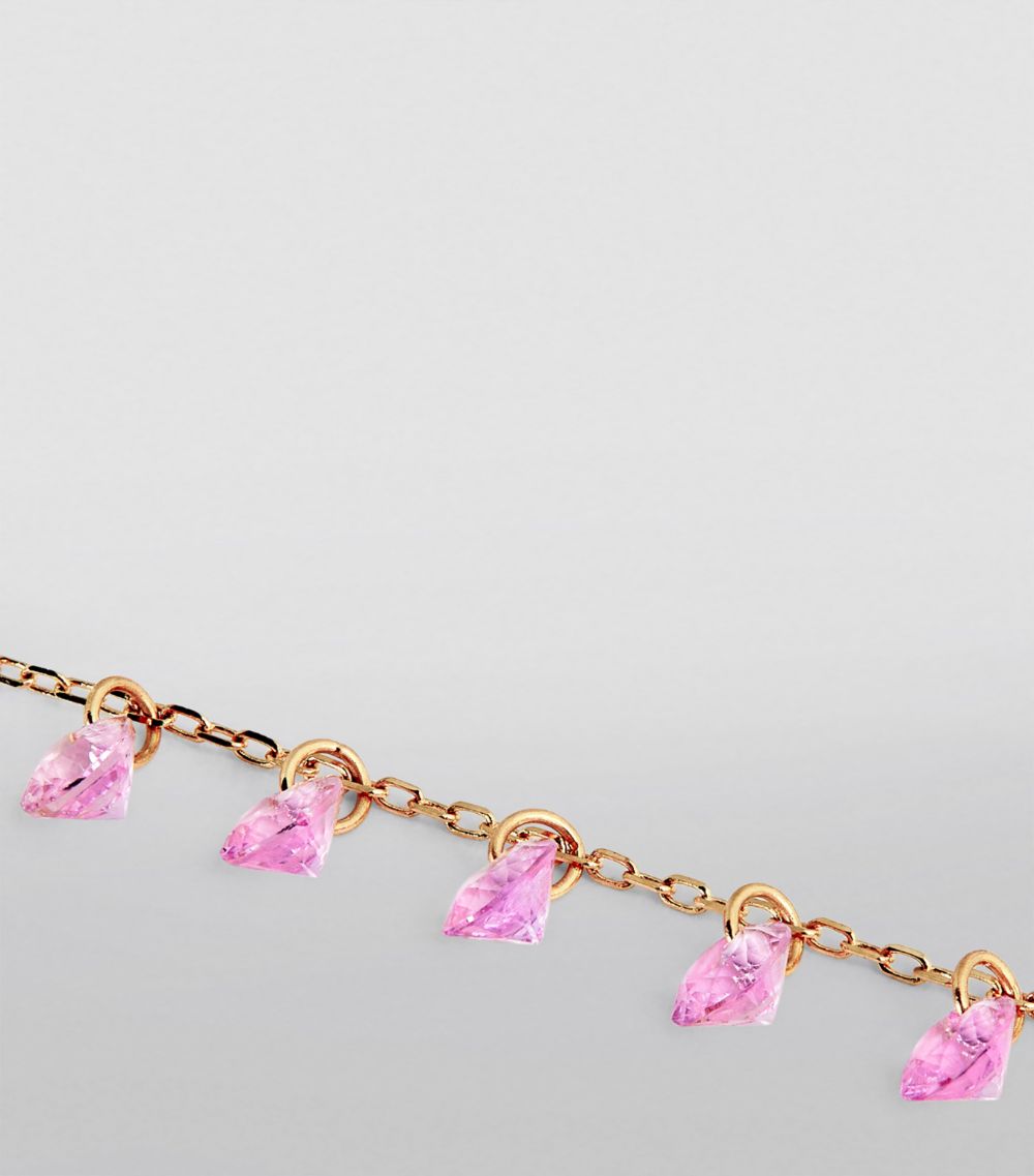 Persée Persée Yellow Gold And Pink Sapphire La Vie En Rose Bracelet
