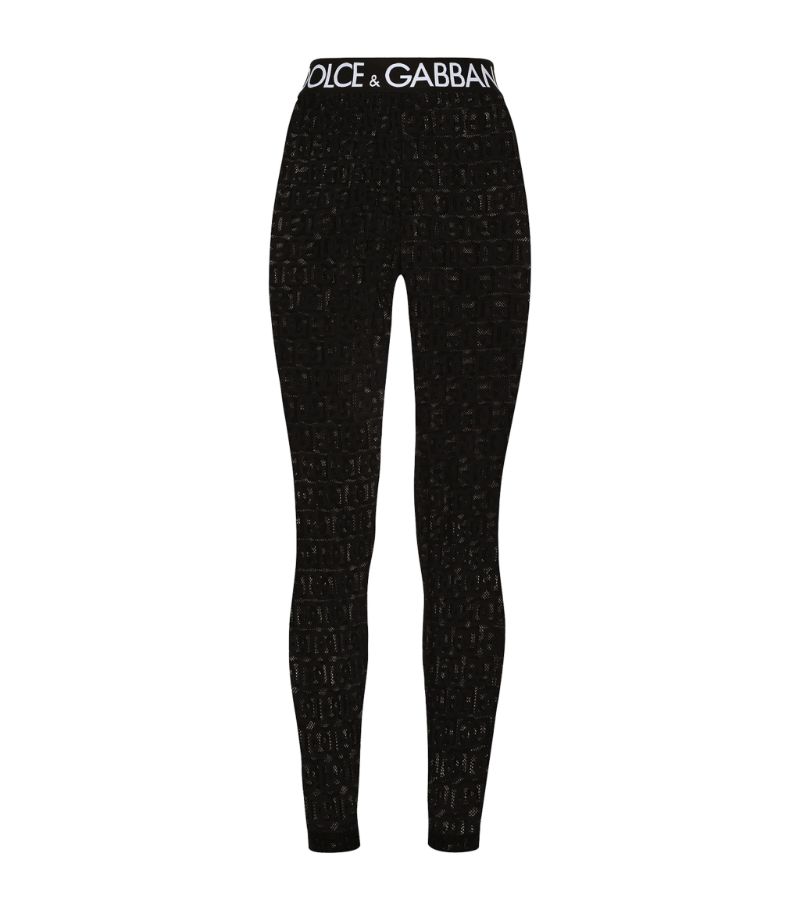 Dolce & Gabbana Dolce & Gabbana Dg Logo Sheer Leggings