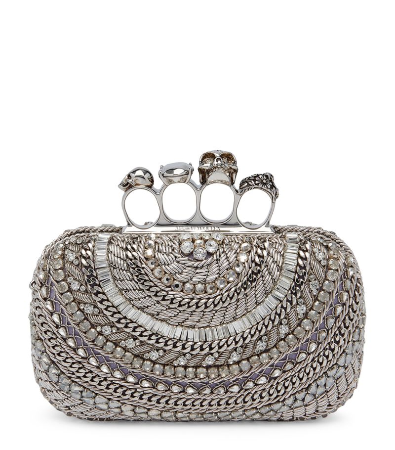 Alexander McQueen Alexander Mcqueen Embroidered Four-Ring Clutch Bag