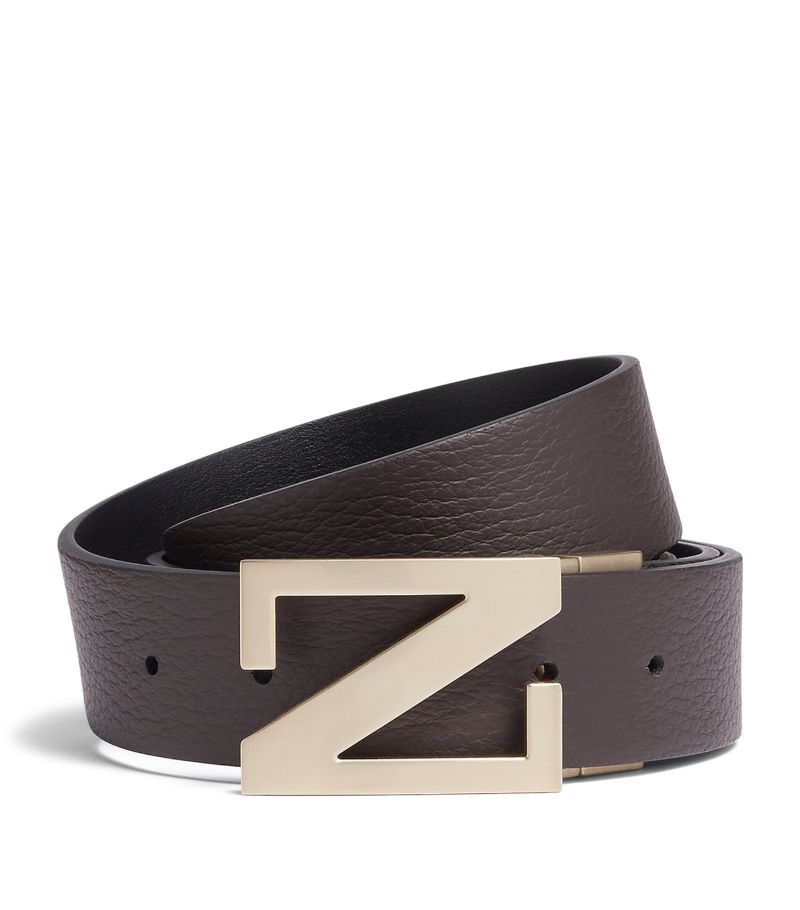 zegna Zegna Leather Reversible Belt