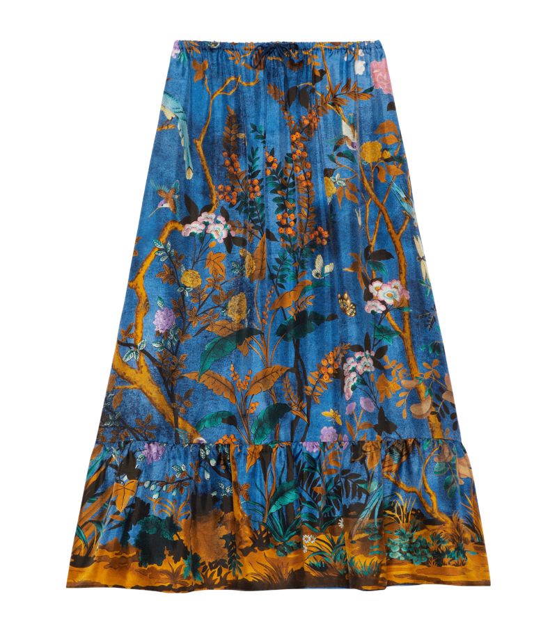 Gucci Gucci Tian Print Midi Skirt