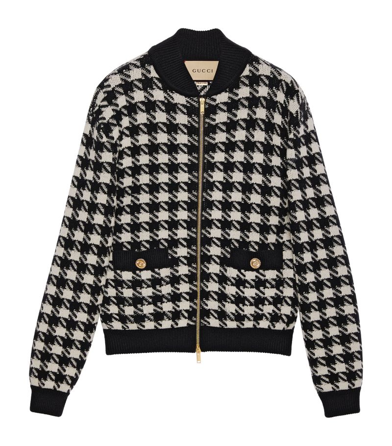 Gucci Gucci Houndstooth Bomber Jacket