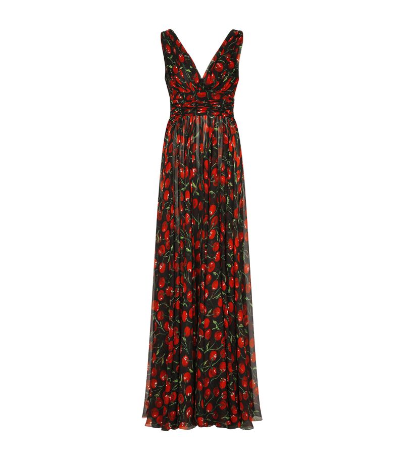 Dolce & Gabbana Dolce & Gabbana Silk Cherry Print Dress