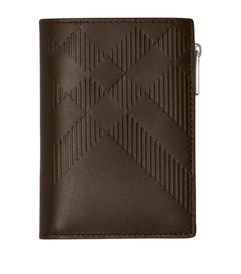 Burberry Burberry Calf Leather Embossed Bifold Wallet