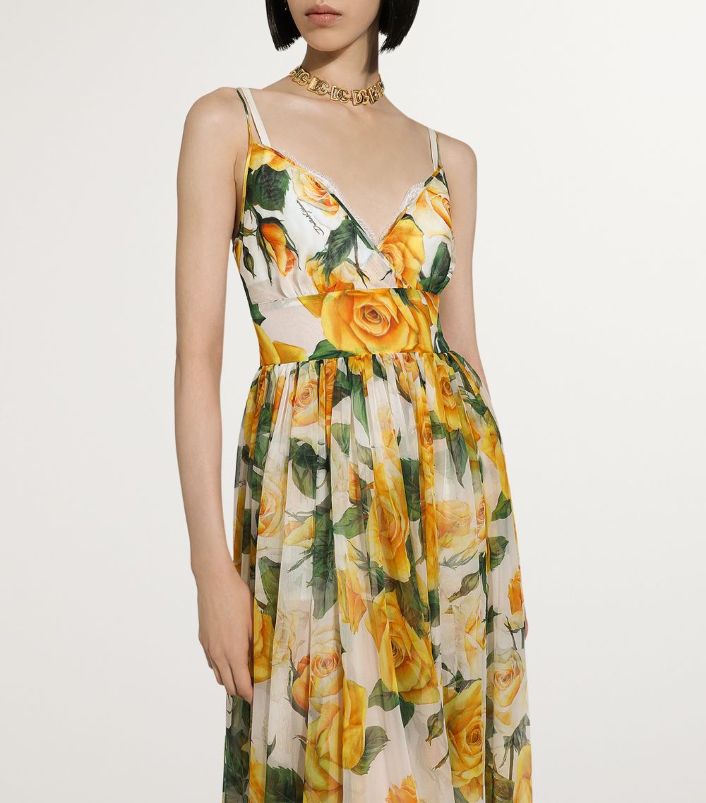 Dolce & Gabbana Dolce & Gabbana Silk-Blend Floral Maxi Dress