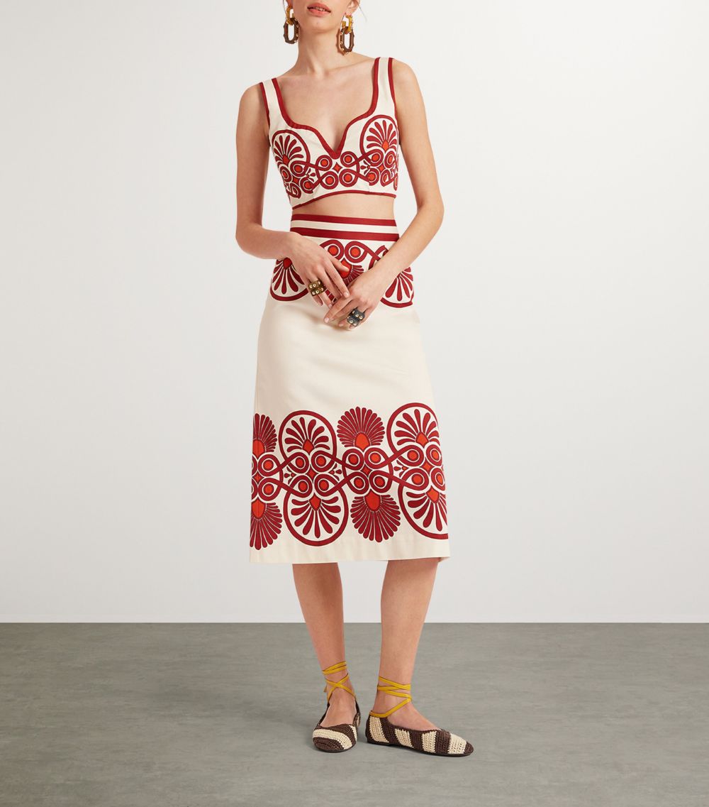 La Doublej La Doublej Printed Baia Midi Skirt