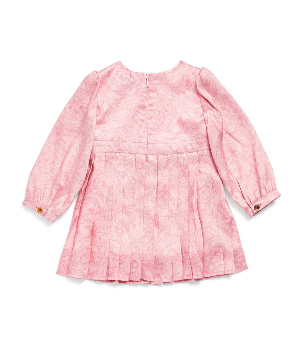 Young Versace Versace Kids Baroque Pleated Dress (3-36 Months)