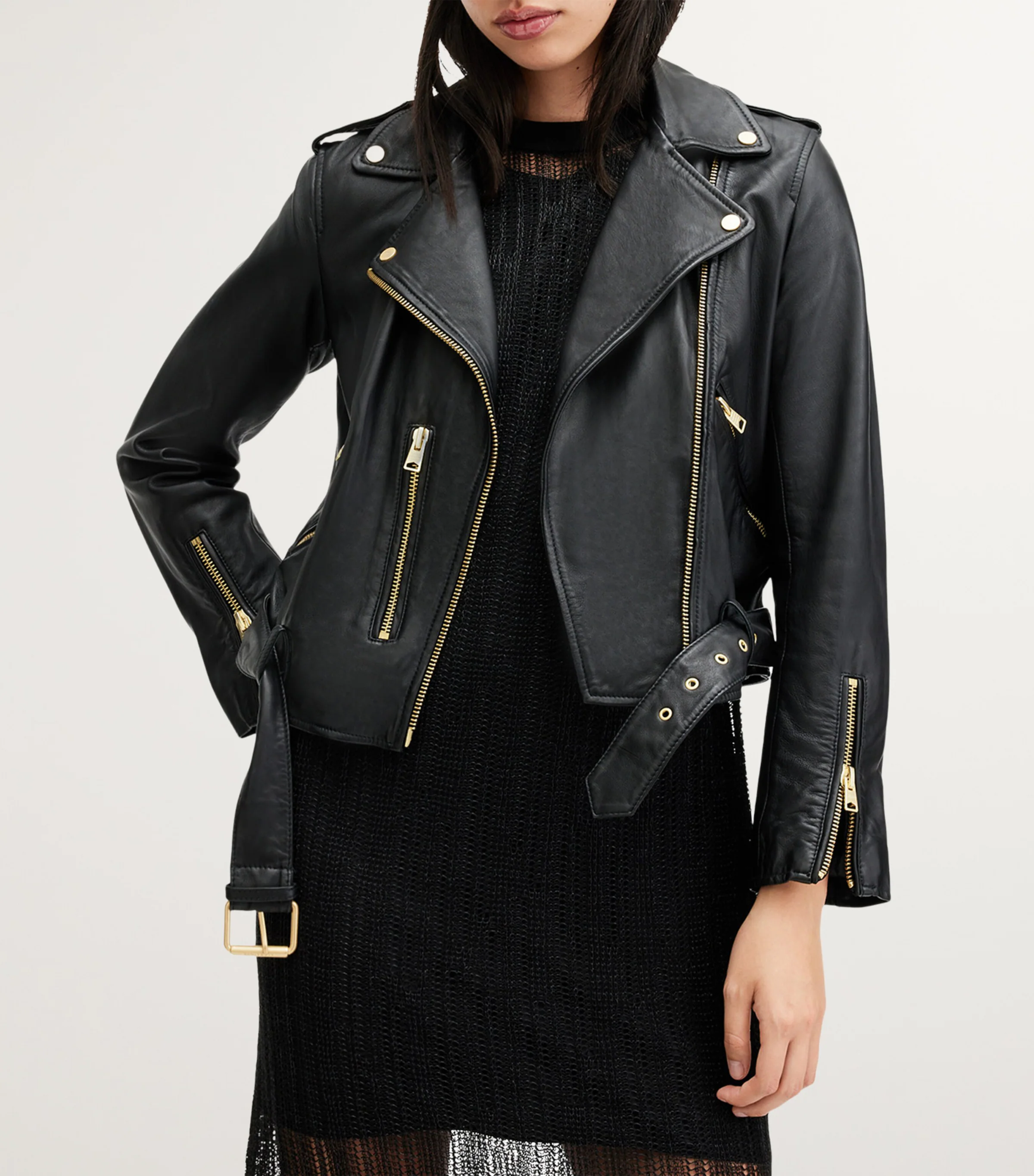 Allsaints AllSaints Leather Balfern Jacket