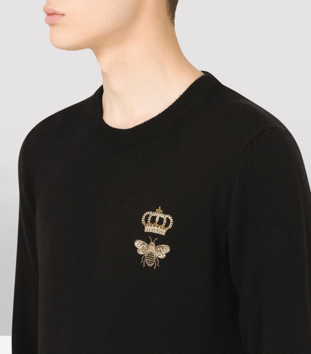 Dolce & Gabbana Dolce & Gabbana Embroidered Bee Sweater