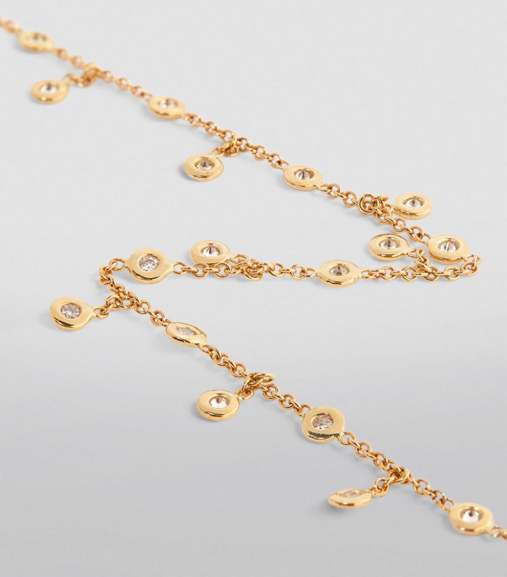 Jacquie Aiche Jacquie Aiche Yellow Gold and Diamond Shaker Anklet