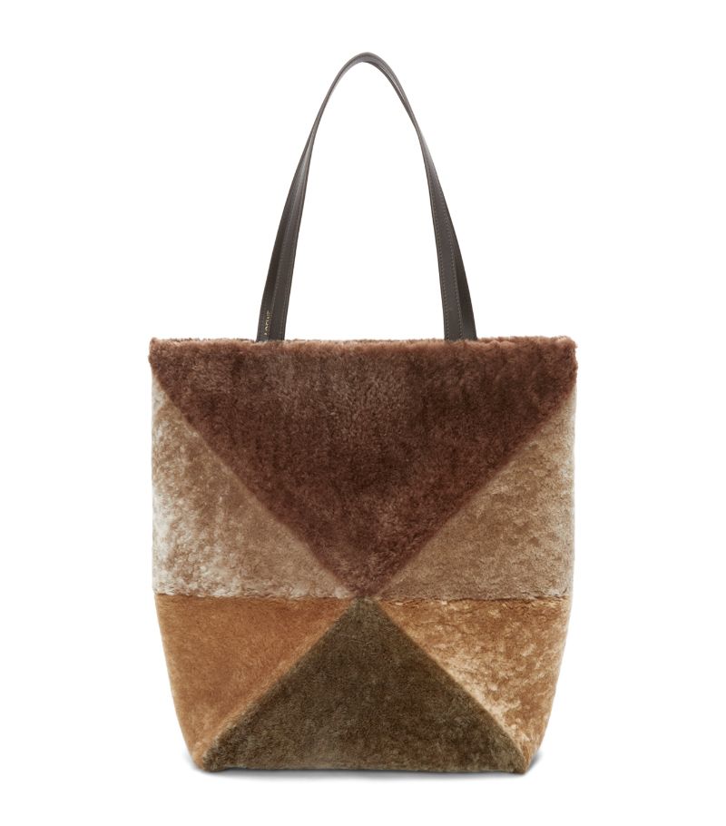 Loewe Loewe Large Shearling Puzzle Fold Tote Bag