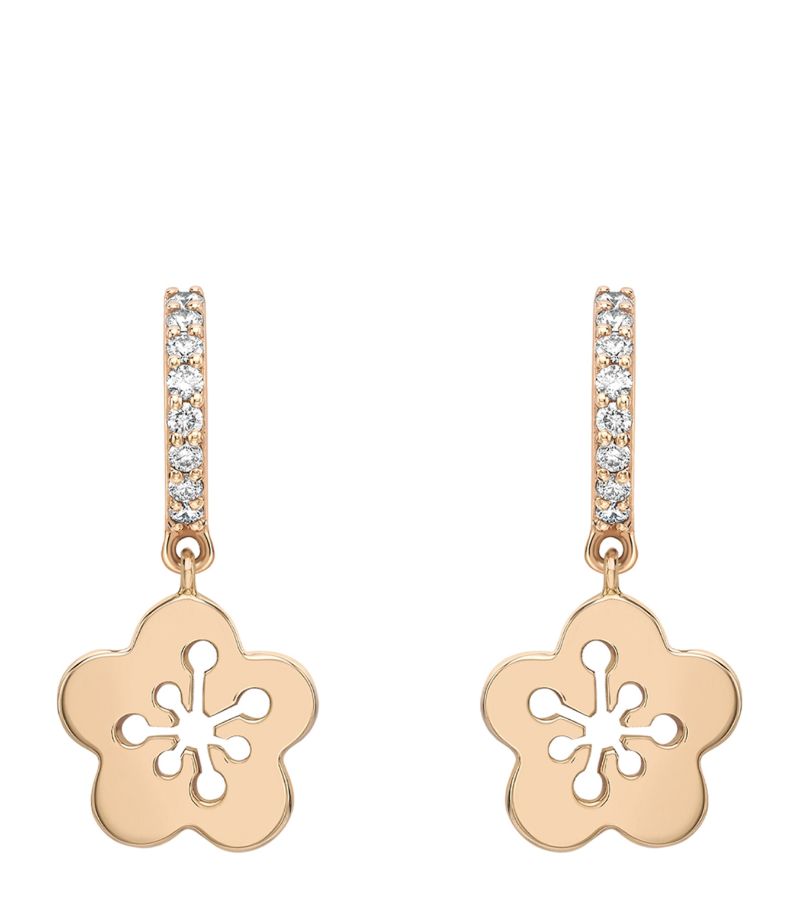 Boodles Boodles Rose Gold And Diamonds Mini Blossom Drop Earrings