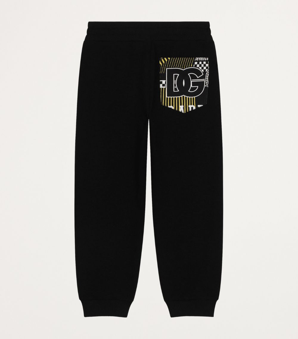 Dolce & Gabbana Dolce & Gabbana Kids Cotton Chequerboard-Pocket Sweatpants (8-12+ Years)