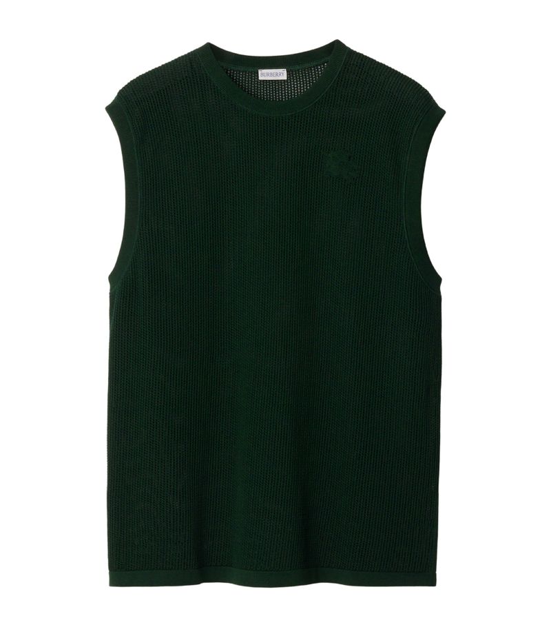 Burberry Burberry Cotton Mesh Sleeveless T-Shirt