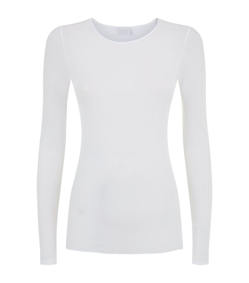 Hanro Hanro Cotton Seamless Long-Sleeved Top