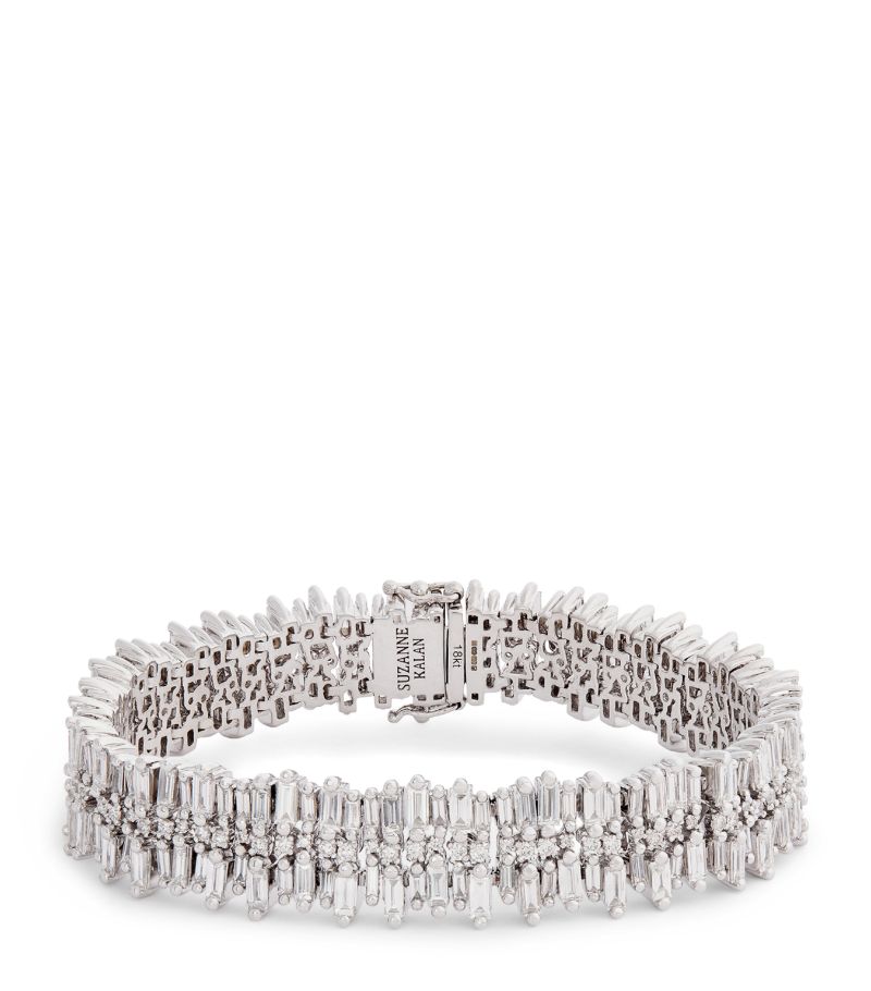 Suzanne Kalan Suzanne Kalan White Gold And Diamond Double Short Stack Bracelet