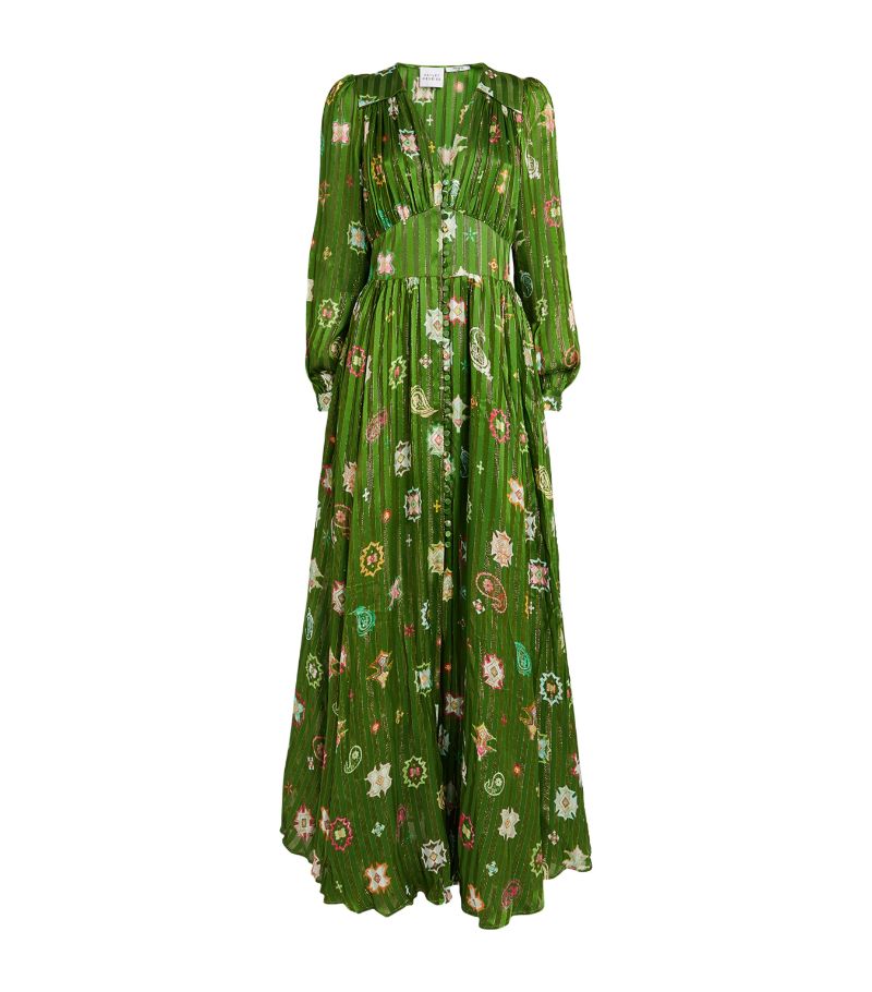 Hayley Menzies Hayley Menzies Silk-Blend V-Neck Maxi Dress