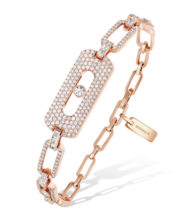 Messika Messika Rose Gold And Diamond Move Link Bracelet