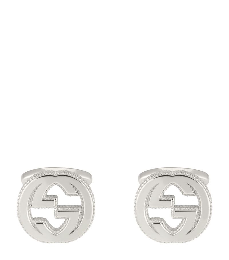 Gucci Gucci Silver Interlocking G Cufflinks