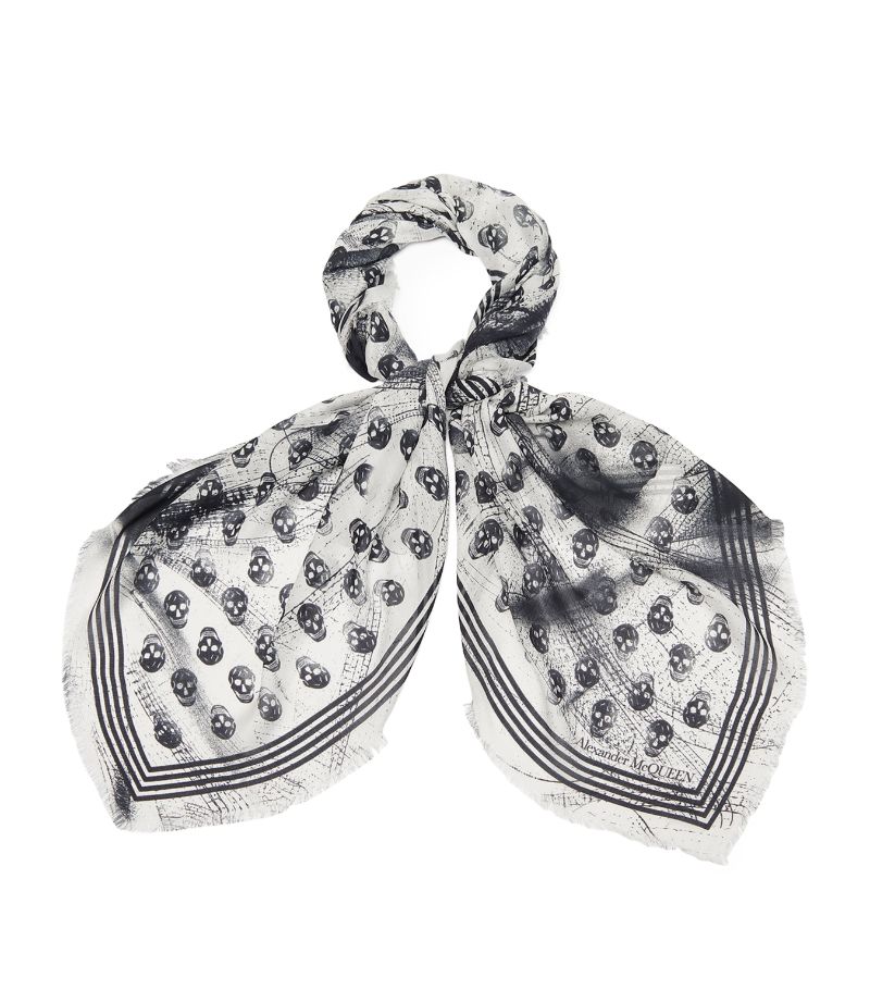 Alexander McQueen Alexander Mcqueen Dragonfly Skull Scarf