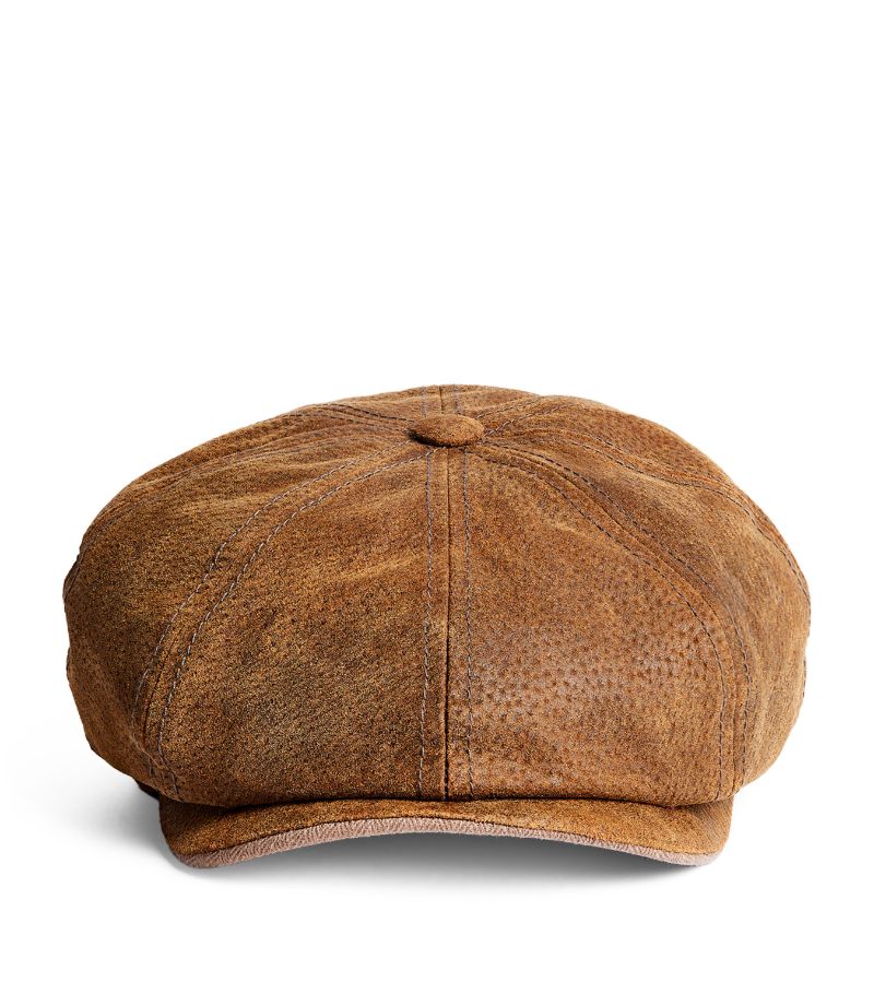 Stetson Stetson Leather Flat Cap