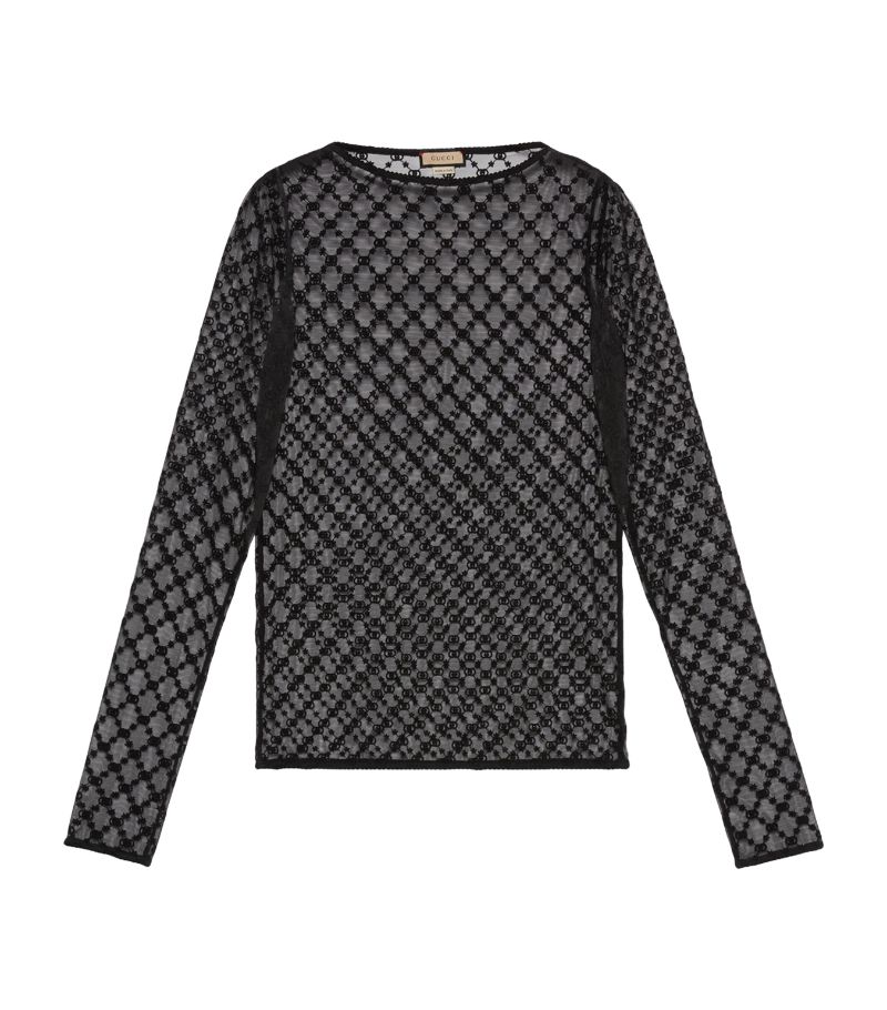 Gucci Gucci Mesh Double G T-Shirt