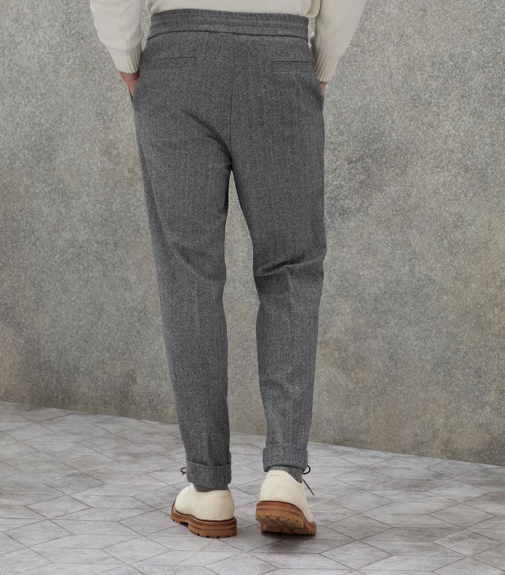 Brunello Cucinelli Brunello Cucinelli Wool Tailored Drawstring Trousers