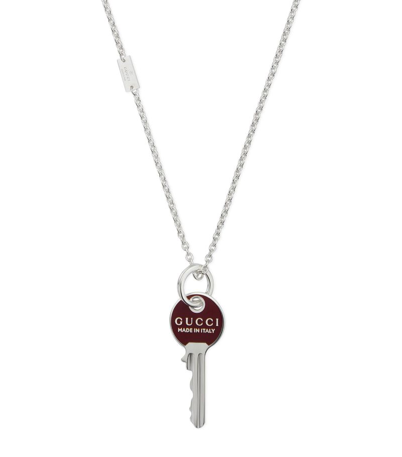 Gucci Gucci Sterling Silver Key Necklace