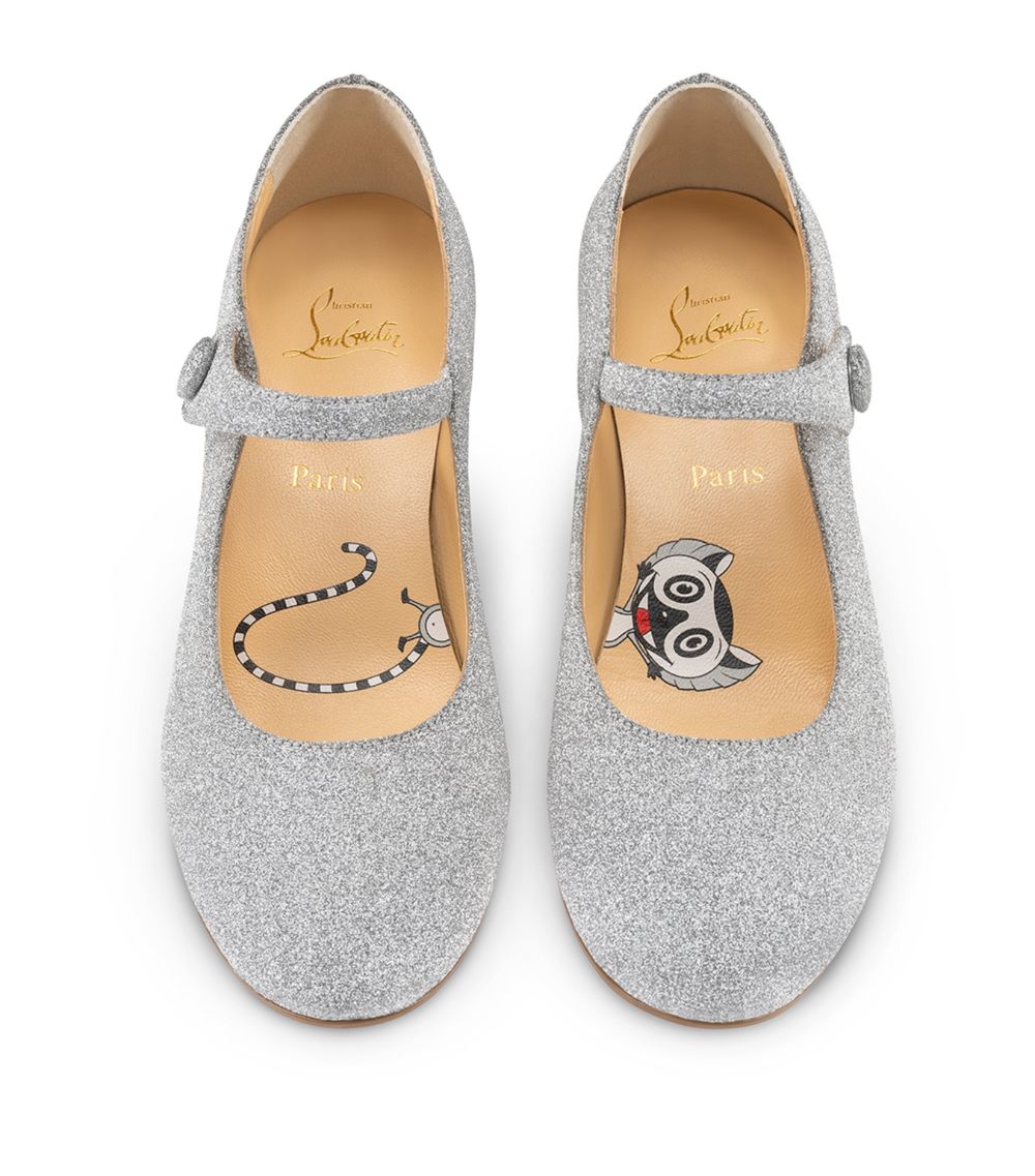 Christian Louboutin Kids Christian Louboutin Kids Betsina Glitter-Embellished Shoes