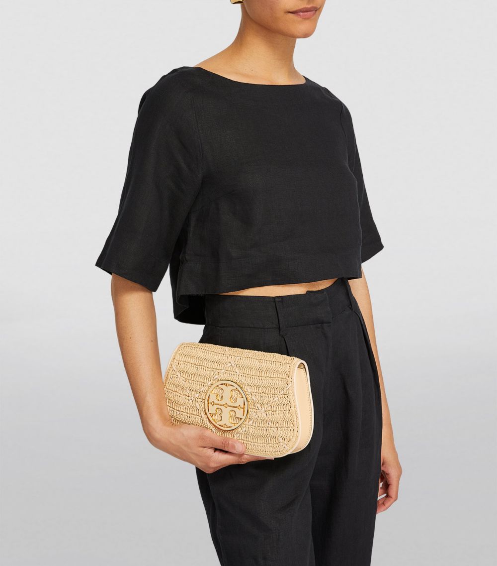 Tory Burch Tory Burch Raffia Reva Clutch Bag