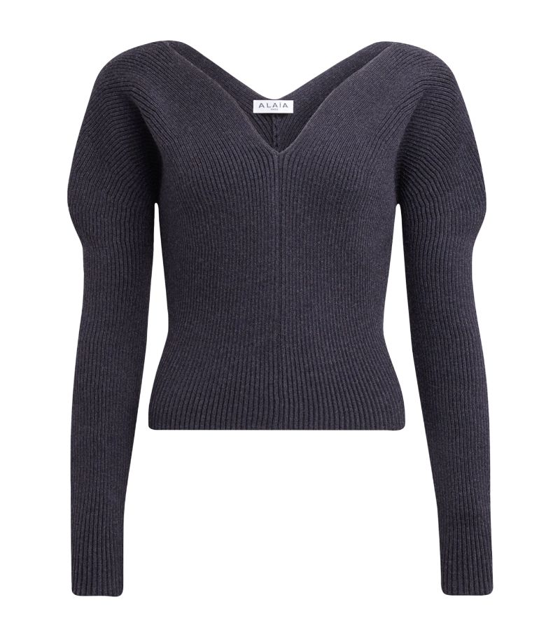 Alaïa Alaïa Wool-Blend Heart Sweater