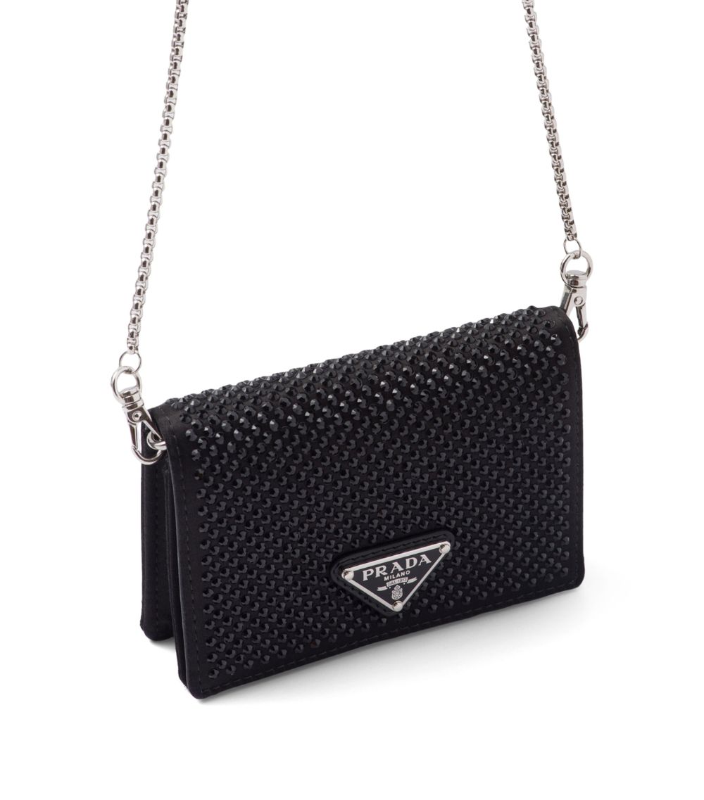 Prada Prada Crystal-Embellished Chain Wallet