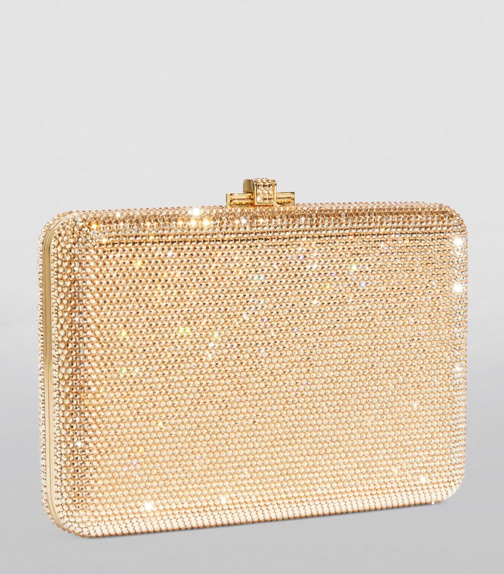 Judith Leiber Judith Leiber Crystal-Embellished Slim Slide Clutch Bag