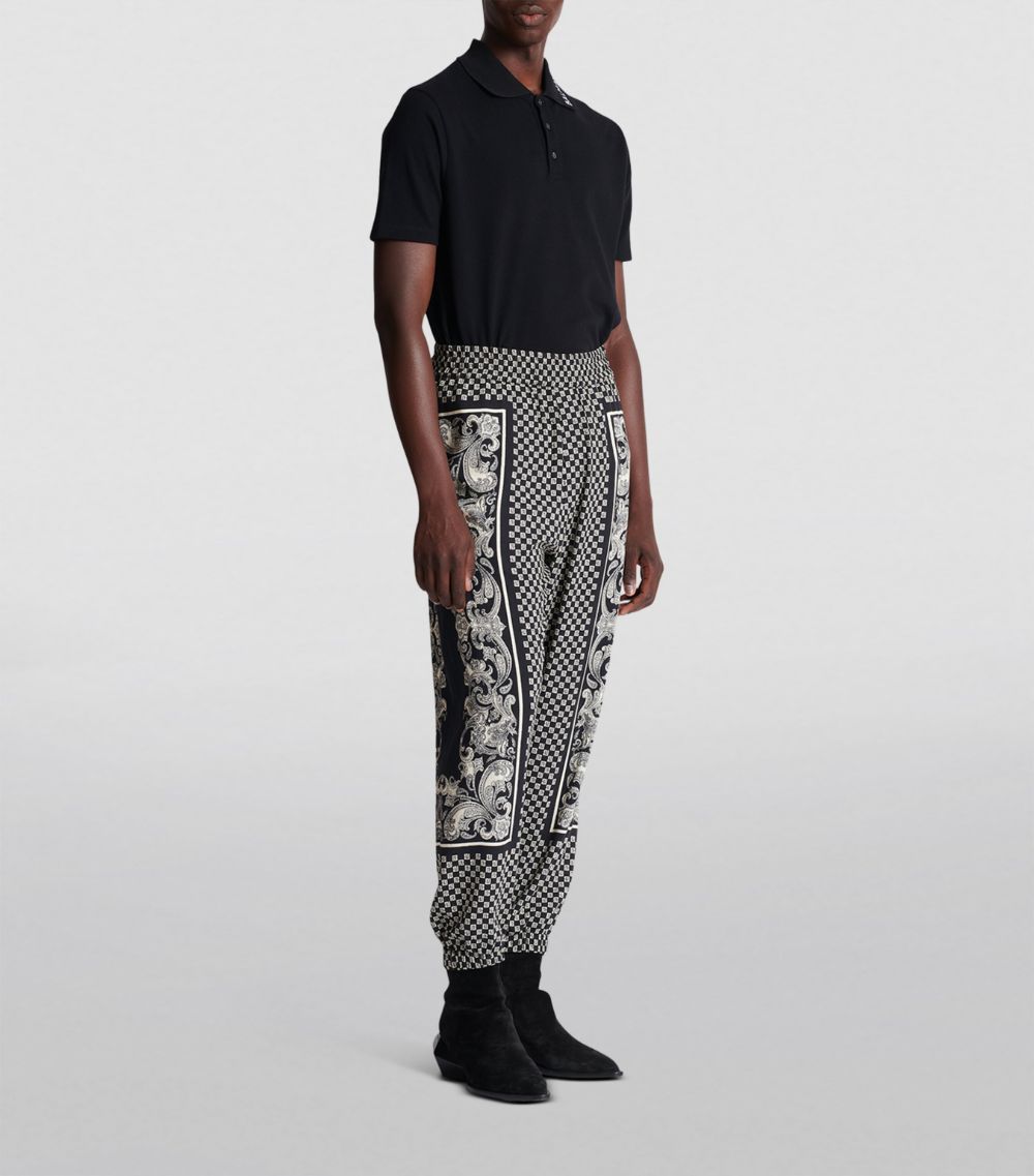 Balmain Balmain Paisley Print Mini Monogram Trousers