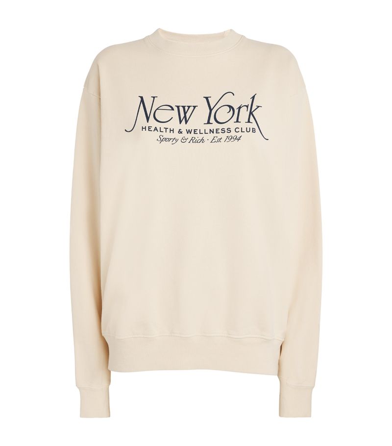 Sporty & Rich Sporty & Rich Cotton Crew-Neck Sweatshirt