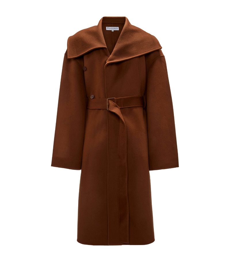 Jw Anderson Jw Anderson Asymmetric Wool Wrap Coat