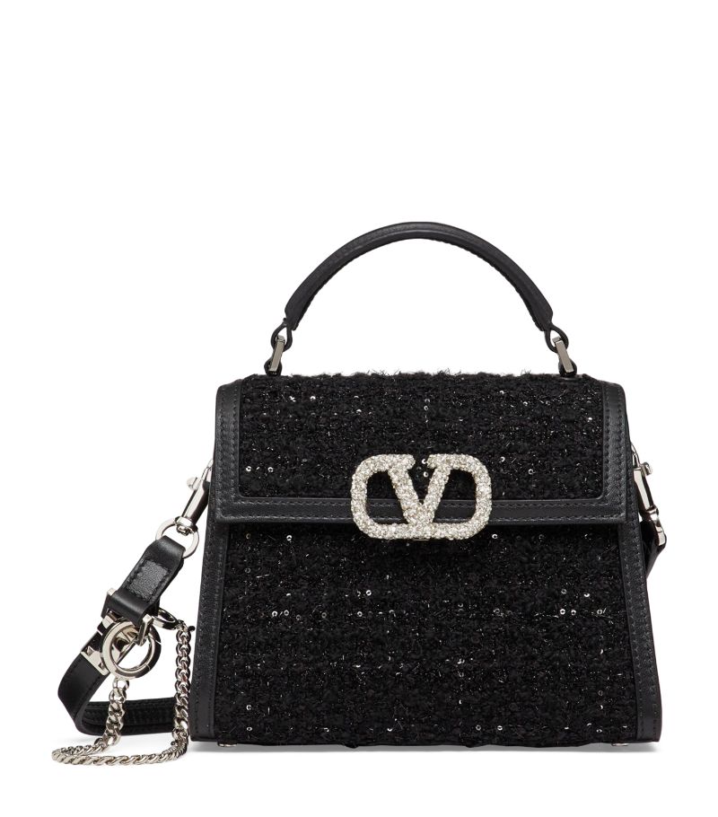 VALENTINO GARAVANI Valentino Garavani Mini Tweed Vsling Top-Handle Bag