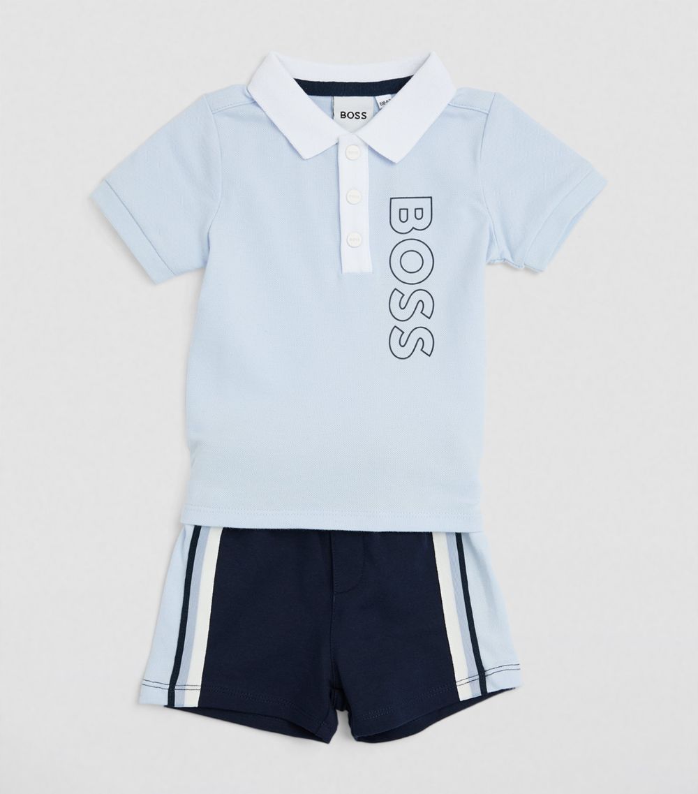 Boss Kidswear Boss Kidswear Polo Shirt And Shorts Set (3-18 Months)