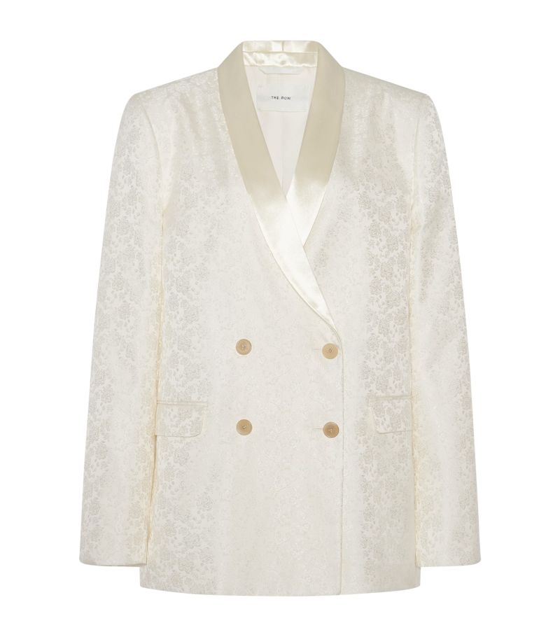 The Row The Row Jerome Silk Jacquard Blazer