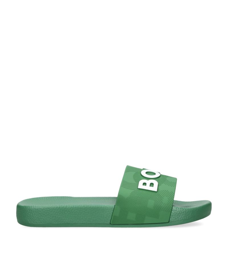 Boss Kidswear Boss Kidswear Logo Aqua Slides