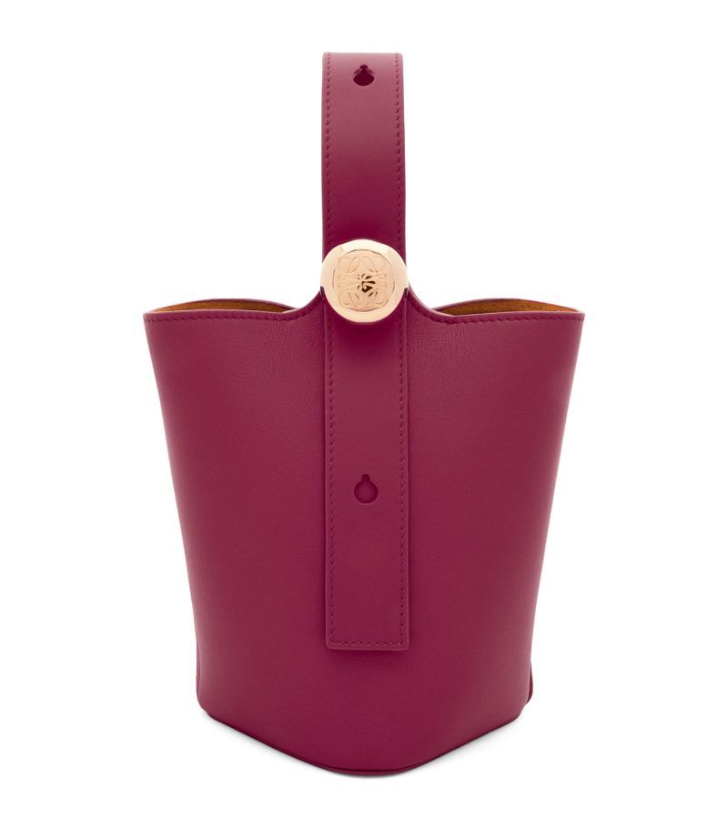 Loewe Loewe Mini Leather Pebble Bucket Bag