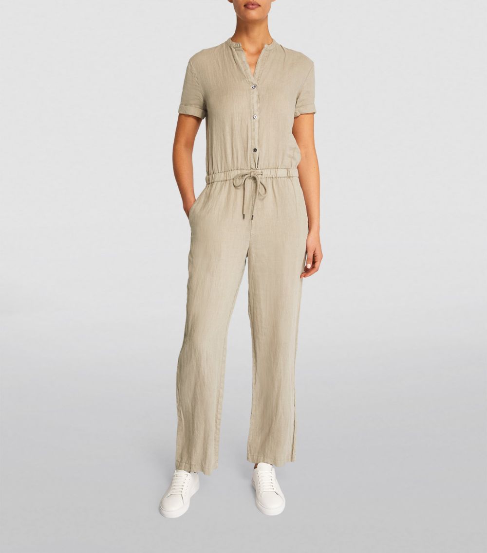 James Perse James Perse Linen Short-Sleeved Jumpsuit