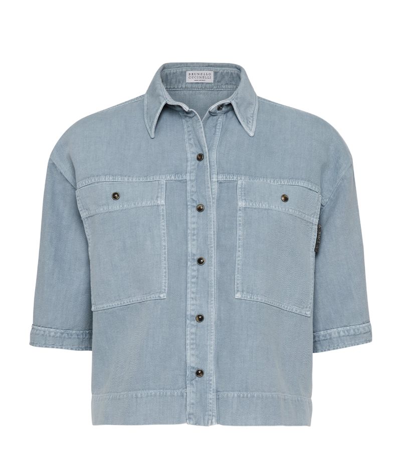 Brunello Cucinelli Brunello Cucinelli Cotton-Linen Monili Shirt