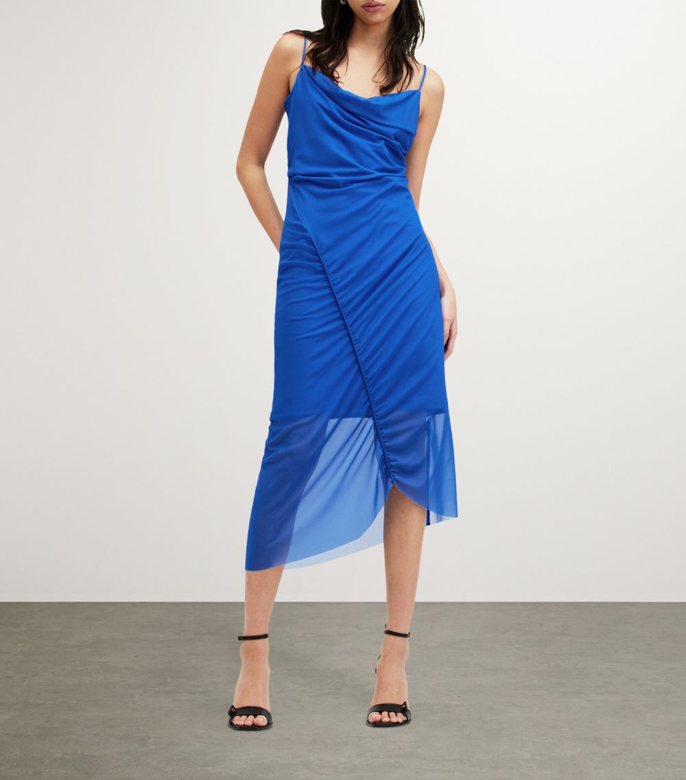 Allsaints Allsaints Mesh Ulla Midi Dress