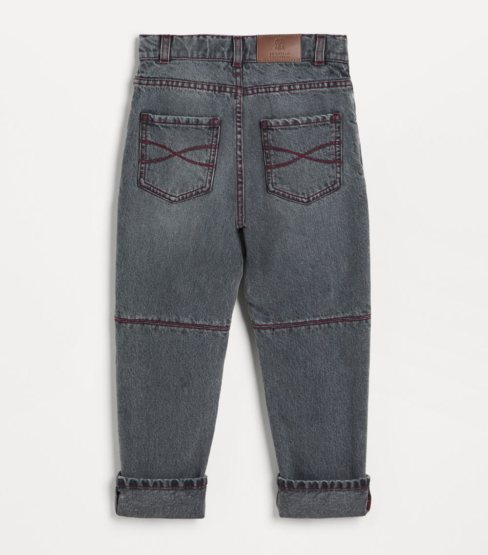 Brunello Cucinelli Kids Brunello Cucinelli Kids Contrast-Thread Jeans