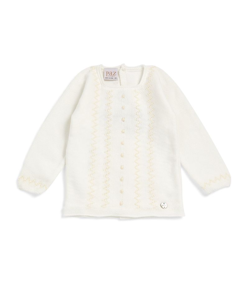 Paz Rodriguez Paz Rodriguez Cotton Jacquard Sweater (0-12 Months)