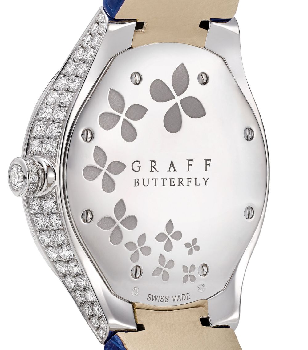 Graff Graff White Gold, Diamond And Sapphire Classic Butterfly Watch 33Mm
